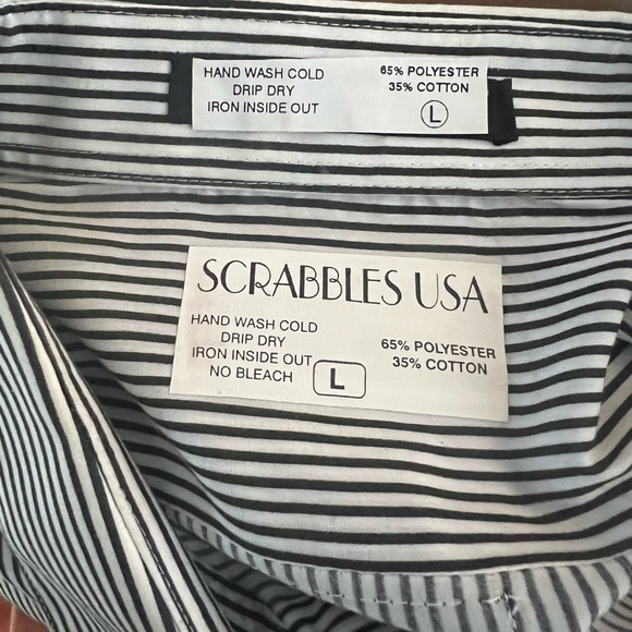 Scrabbles USA Women’s Button Up Black/white Blouse Size Large W/animal Decor - Picture 7 of 7